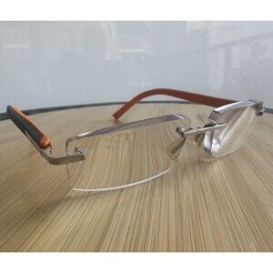 TAG Heuer TRENDS RIMLESS TH 8110 006 Eyeglasses 59-17-140 Grey/Orange FRAME ONLY